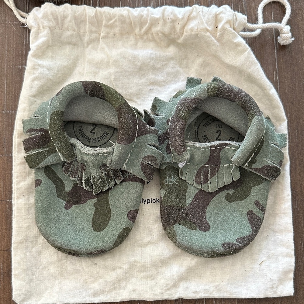 Freshly Picked Camouflage Baby Moccasins
